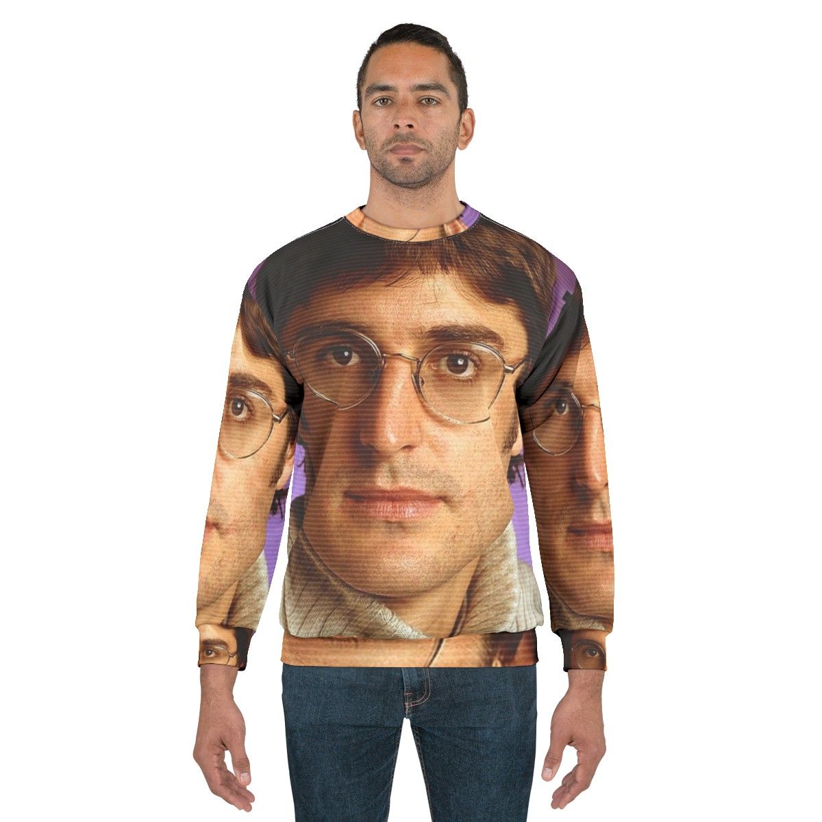 Louis Theroux Retro BBC Documentary All Over Print Sweatshirt - men