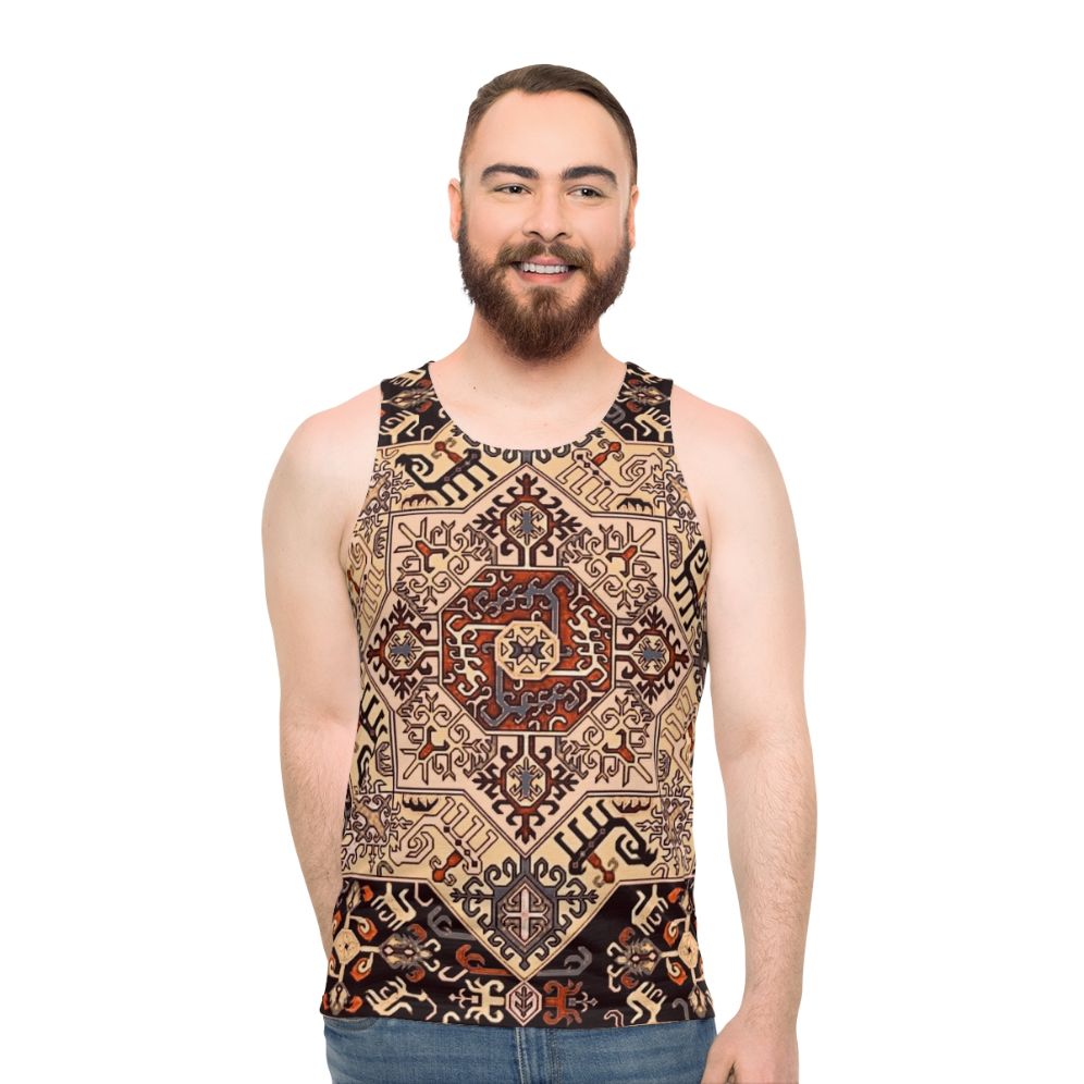 Unisex Armenian art inspired tank top - men