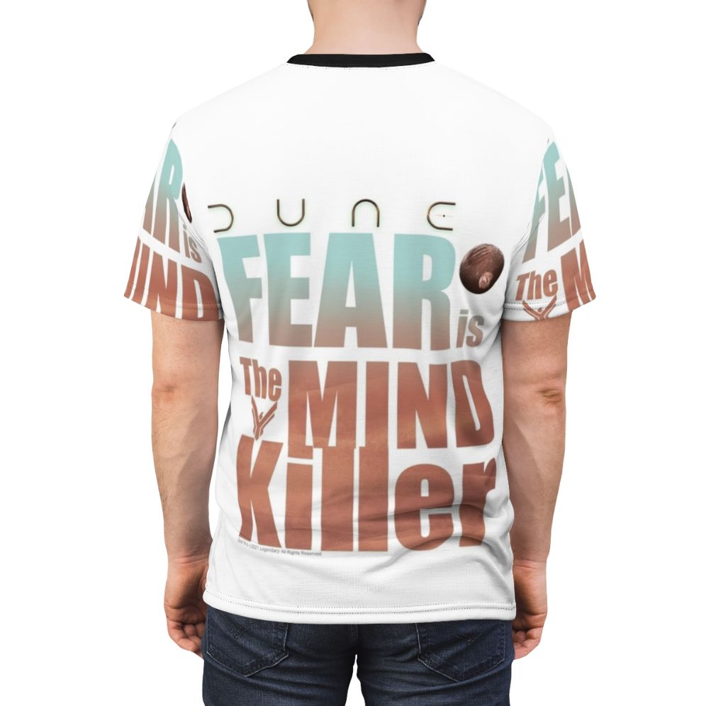 Sci-Fi Adventure Dune Fan Art "Fear Is The Mind Killer" T-Shirt - men back