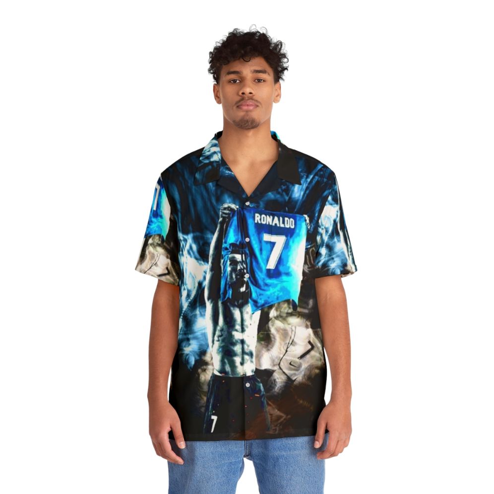 Cristiano Ronaldo Inspired Hawaiian Shirt - People Front