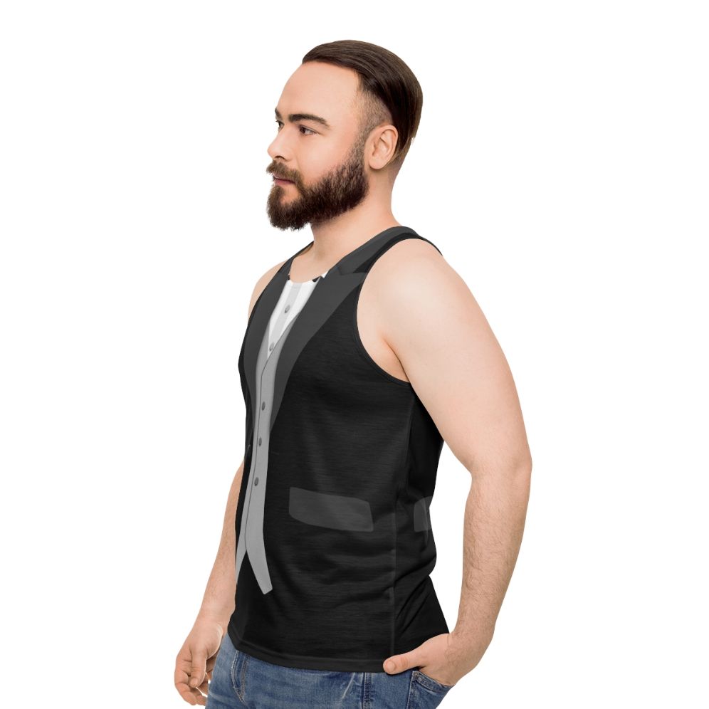 Unisex Tuxedo Tank Top - men side