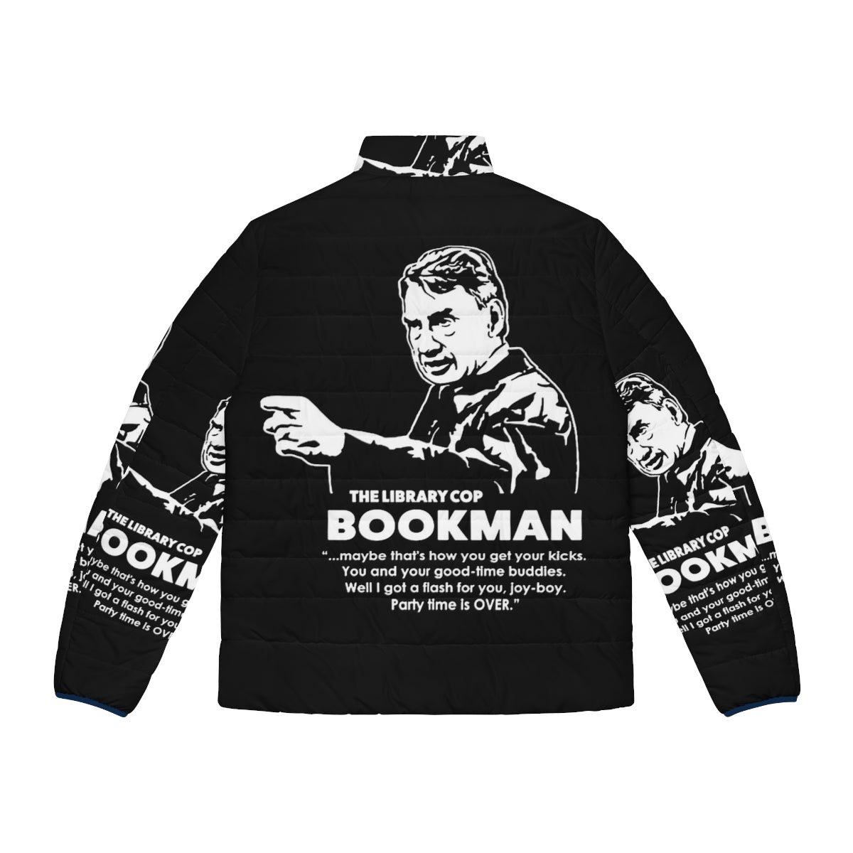 Bookmarks Lover Funny Puffer Jacket - Back