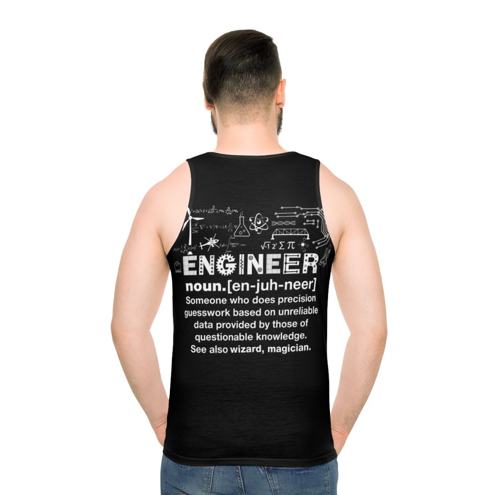 Unisex Engineer Humor Definition Tank Top - men back