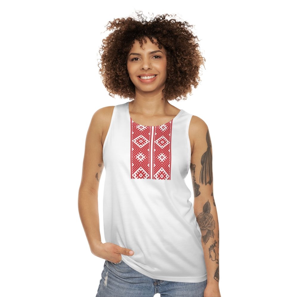 Belarusian tank top featuring national emblem - women