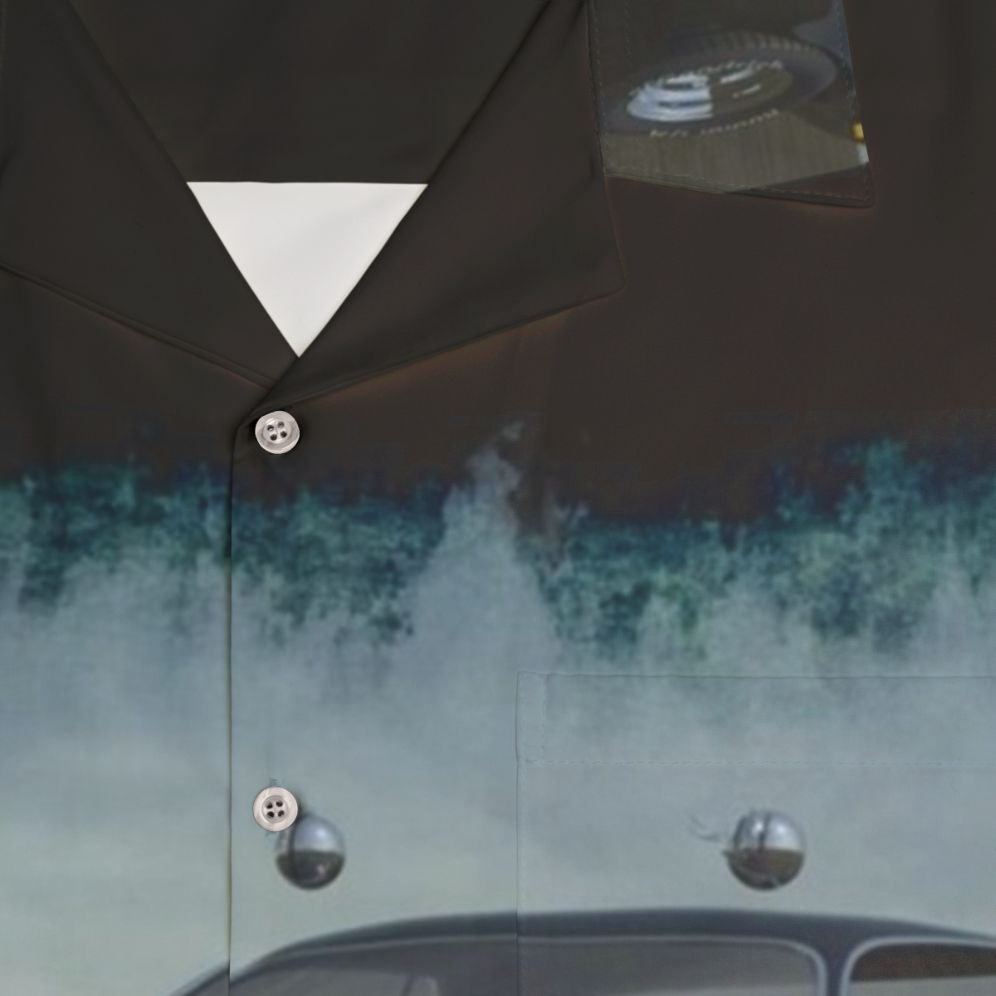 Phantasm Cuda Hawaiian Shirt featuring the iconic Barracuda car from the horror movie Phantasm - Detail