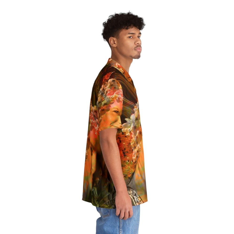 Autumn Hawaiian Shirt with Vibrant Floral Pattern - People Pight