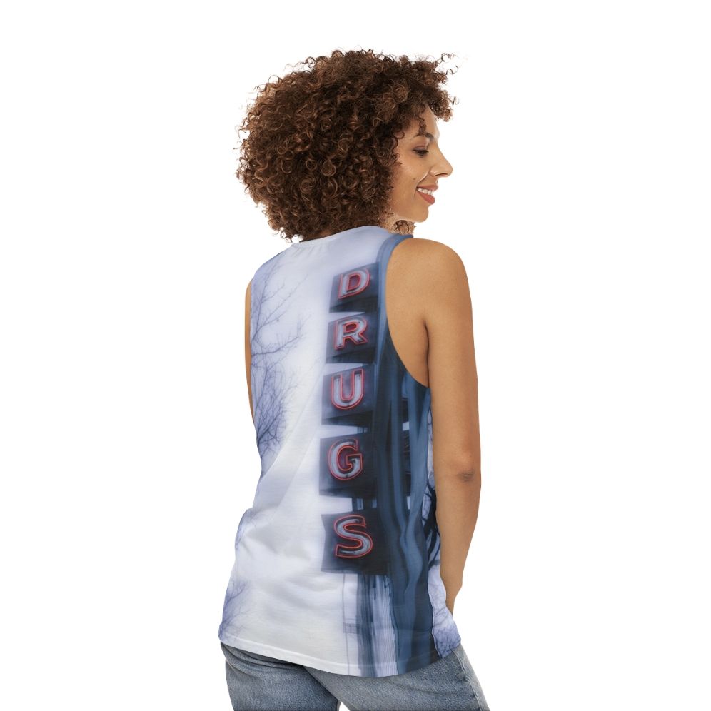 Neon retro graphic tank top - women back