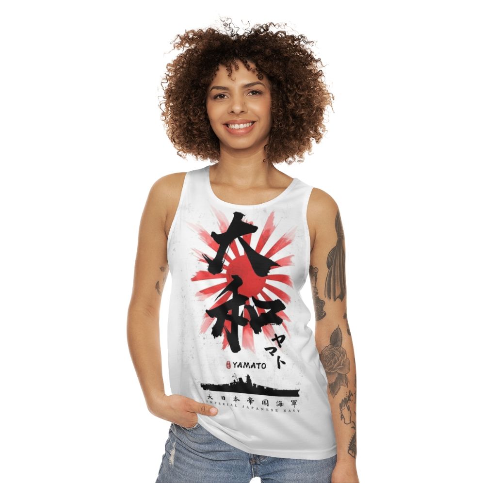 Ijn Yamato Battleship Japanese Calligraphy Unisex Tank Top - women