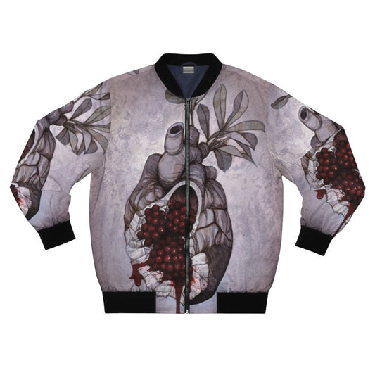 Persephone Greek mythology anatomical heart bomber jacket