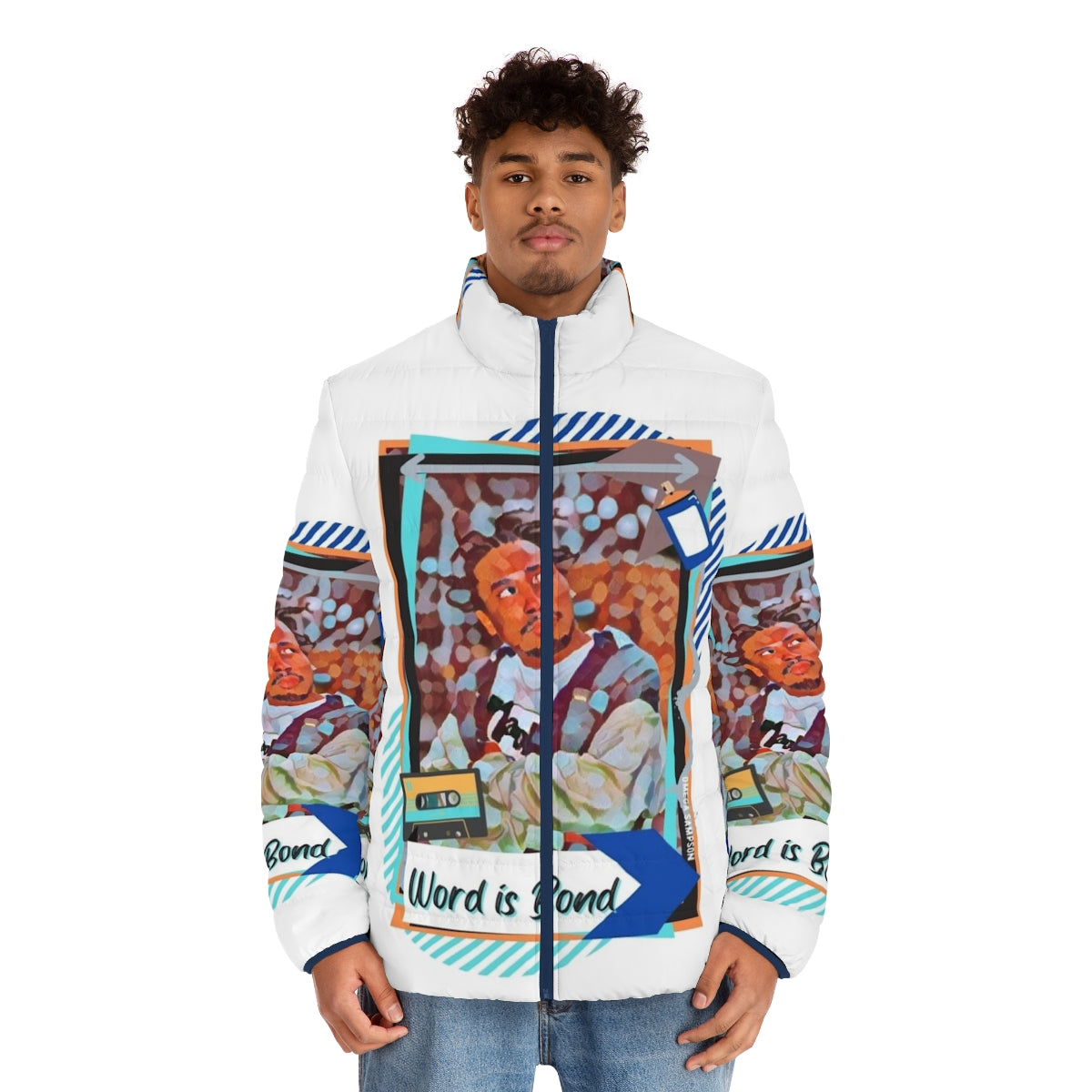 ODB Word Is Bond 90s Puffer Jacket featuring Ol' Dirty Bastard design - men front