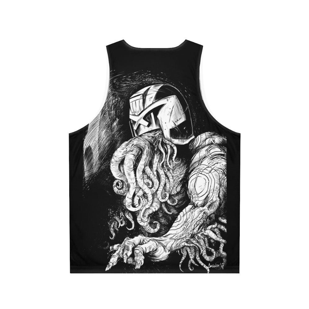 Judge Cthulhu Unisex Ink Graphic Tank Top - Back