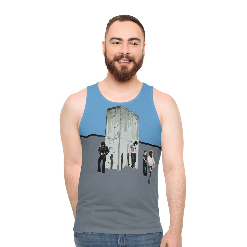 Unisex retro rock tank top with classic rock music design - men