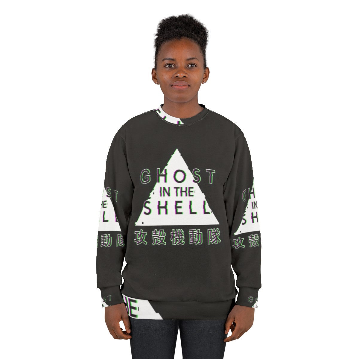 Ghost In The Shell Glitch Cyberpunk Sweatshirt - women