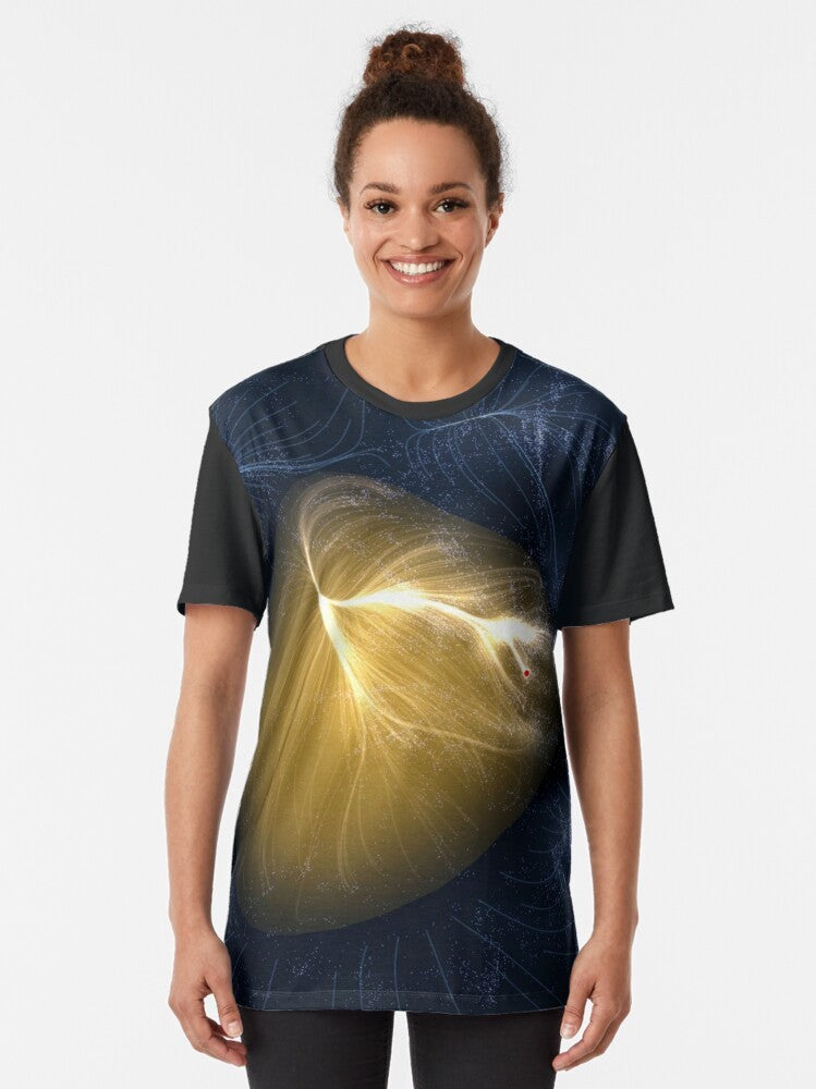 Laniakea Supercluster graphic t-shirt featuring the Laniakea supercluster, the largest known structure in the universe. - Women