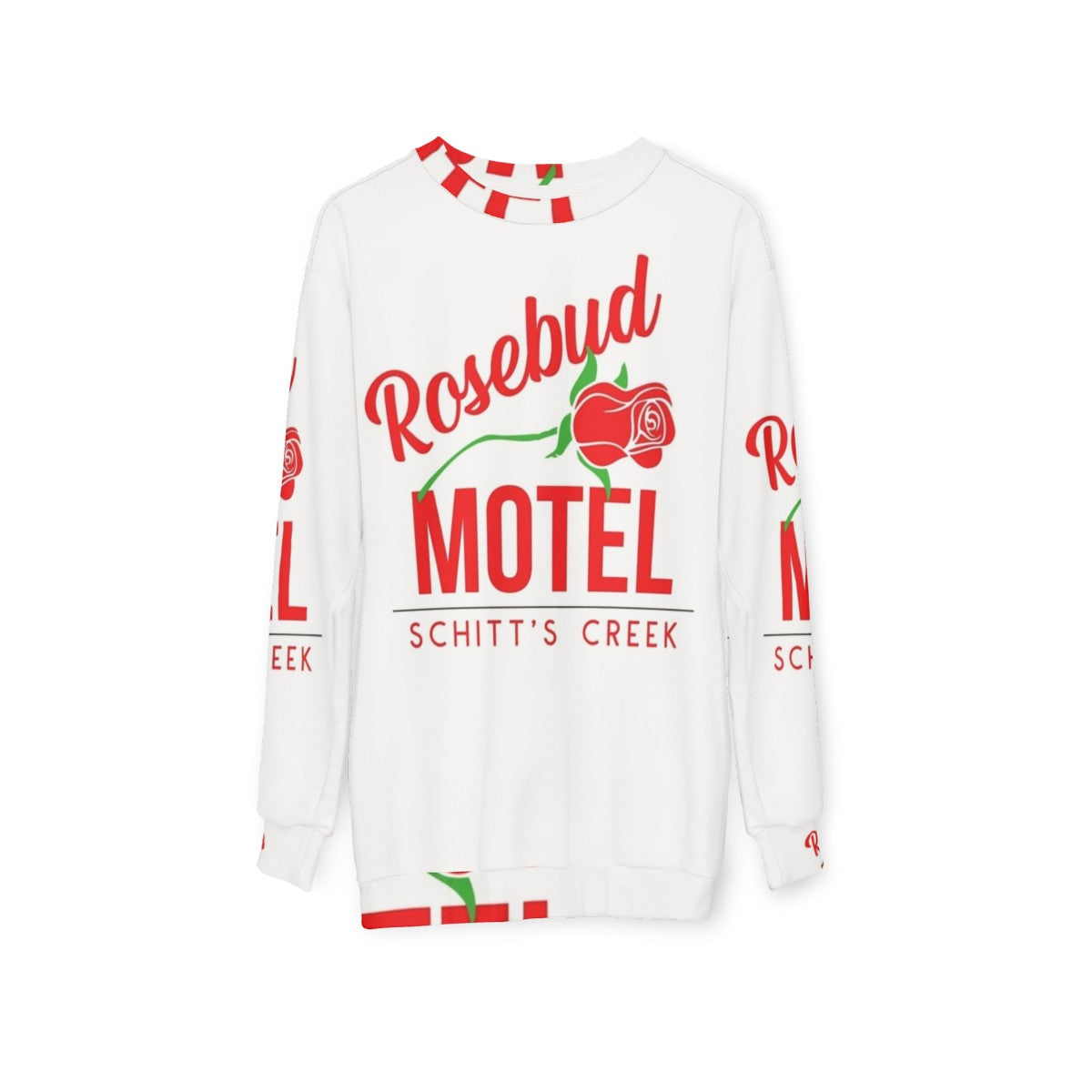 Rosebud Motel Schitt's Creek Sweatshirt featuring the Rose Family - hanging