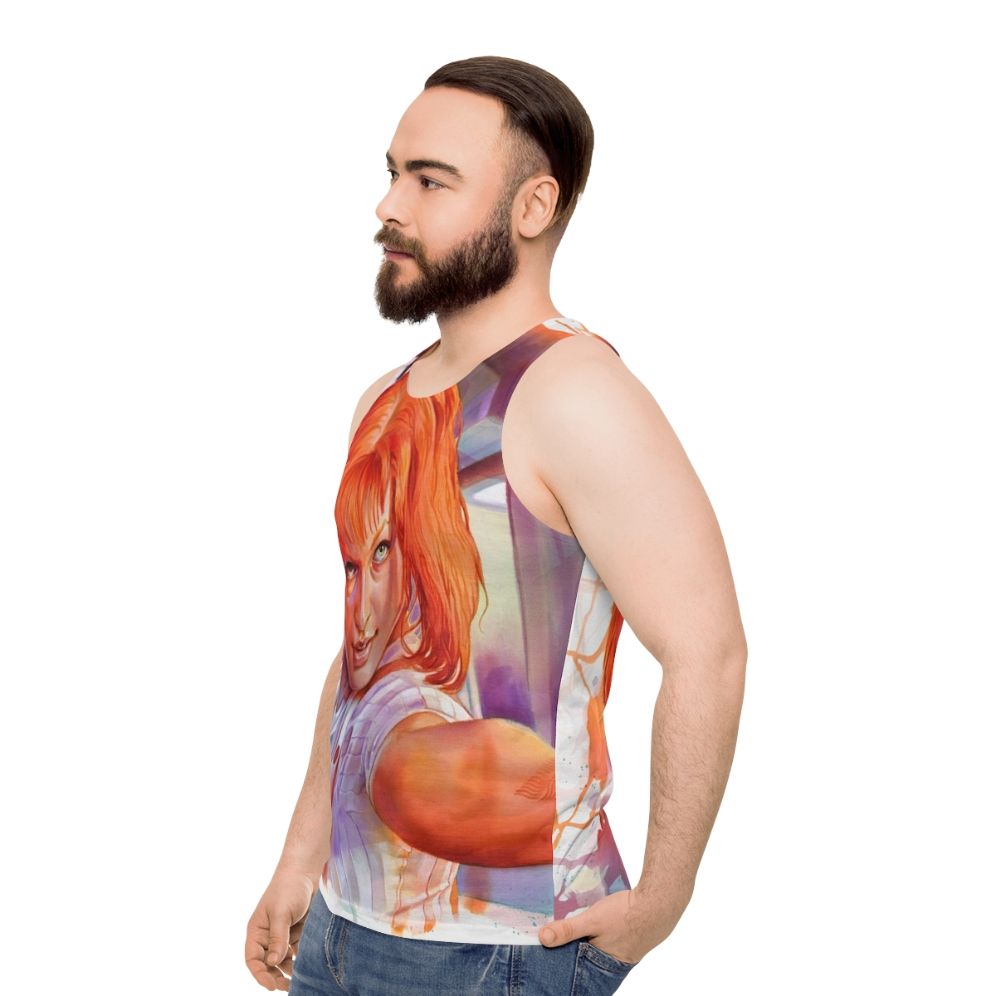 Leeloo The Fifth Element Unisex Tank Top - men side