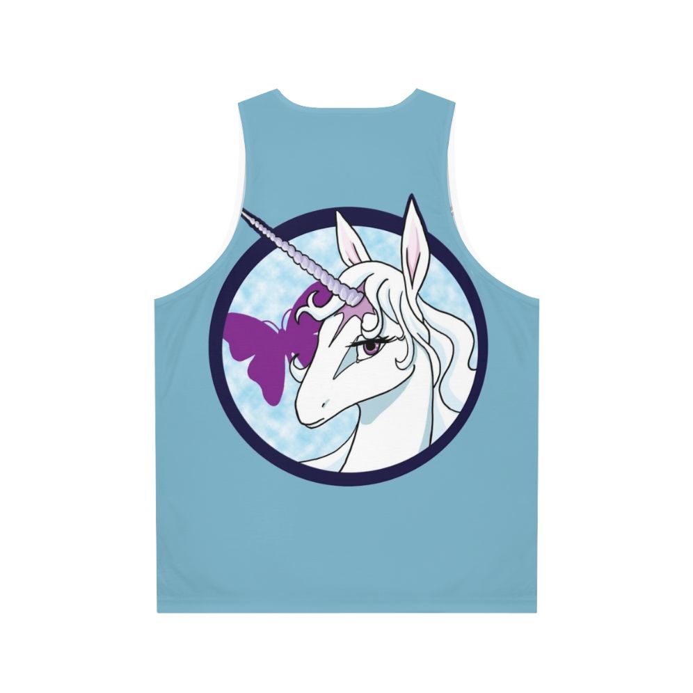 The Last Unicorn Unisex Fantasy Tank Top featuring Amalthea the Unicorn - Back