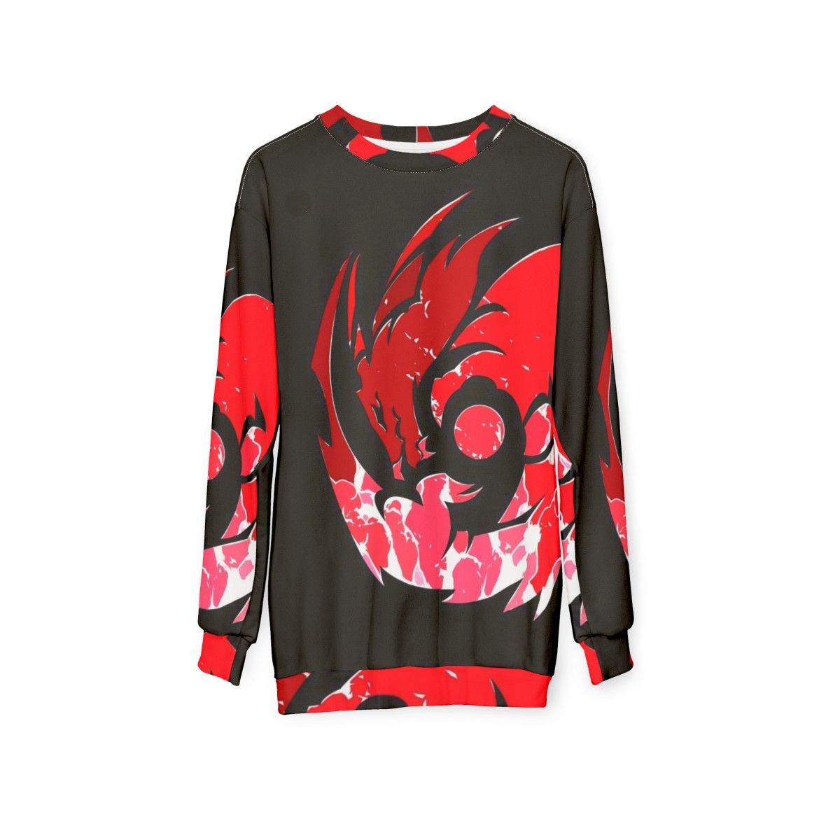 Mystic fire dragon sweatshirt with detailed dragon graphic - hanging