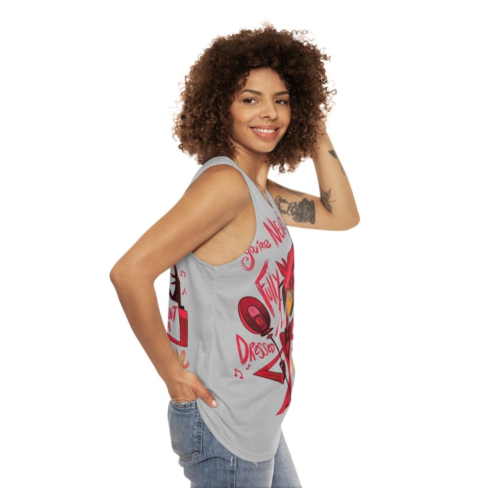 Hazbin Hotel Alastor Unisex Tank Top - women side