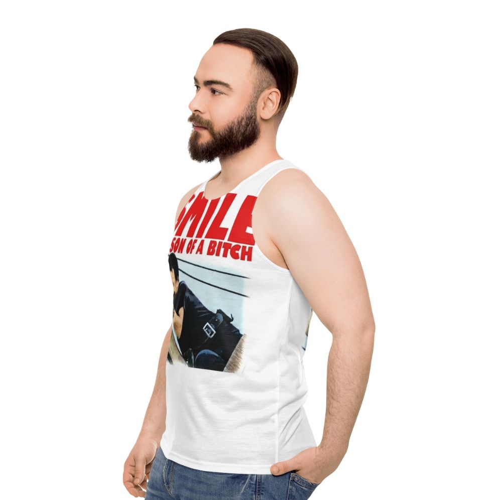 Smile Unisex Tank Top Inspired by the Movie Jaws - men side