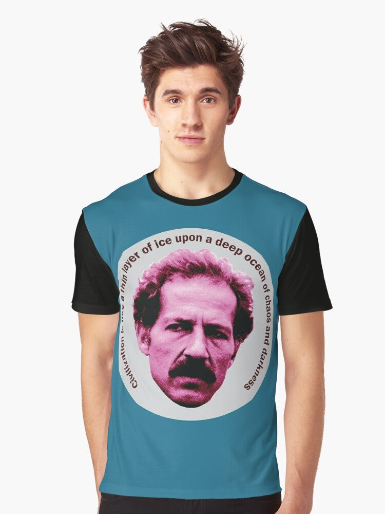 Werner Herzog graphic t-shirt featuring a quote from the German filmmaker - Men