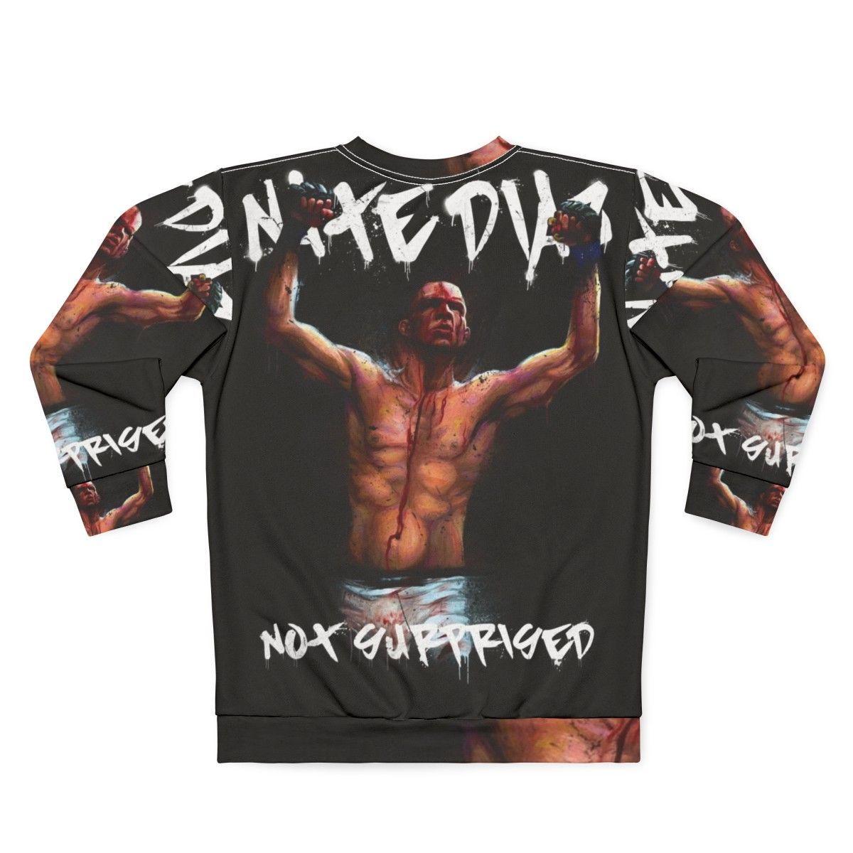 Nate Diaz 'Not Surprised' MMA Sweatshirt - Back