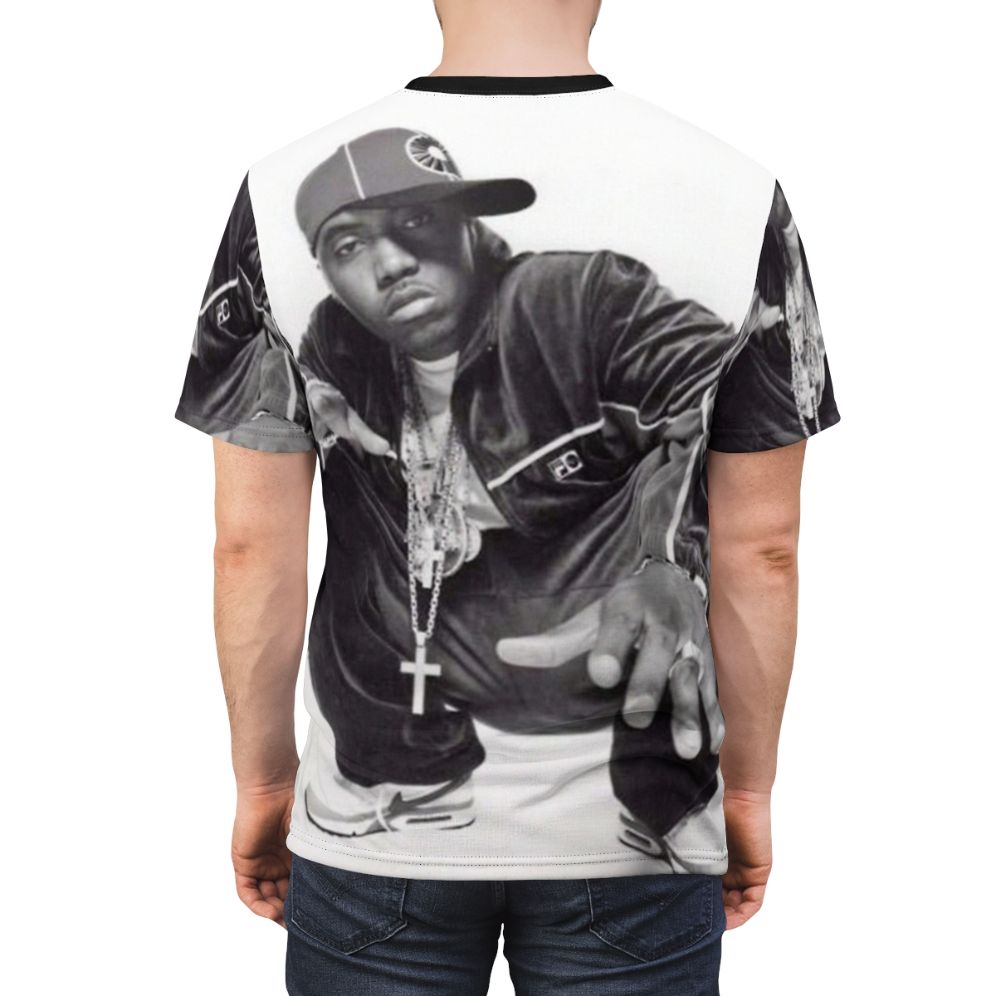 Nas inspired photoshoot graphic tee, featuring artistic imagery of the acclaimed rapper - men back