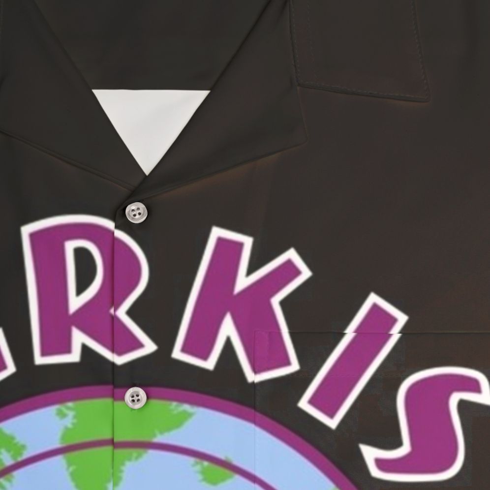 Perkis Power Hawaiian Shirt - 90s Comedy Movie Merchandise - Detail