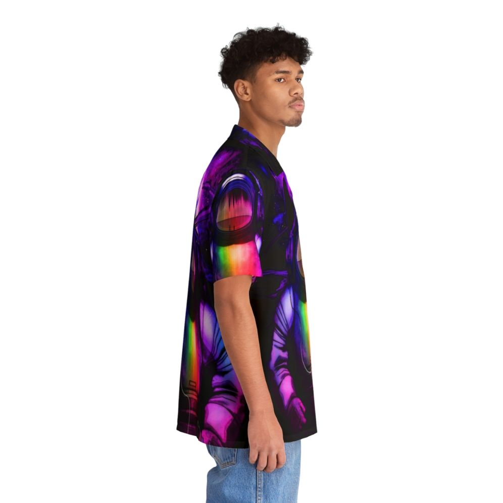 Celestial Music Hawaiian Shirt with space, astronaut, and galaxy print design - People Pight