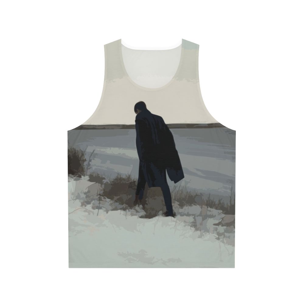 Retrograde unisex tank top with minimal design