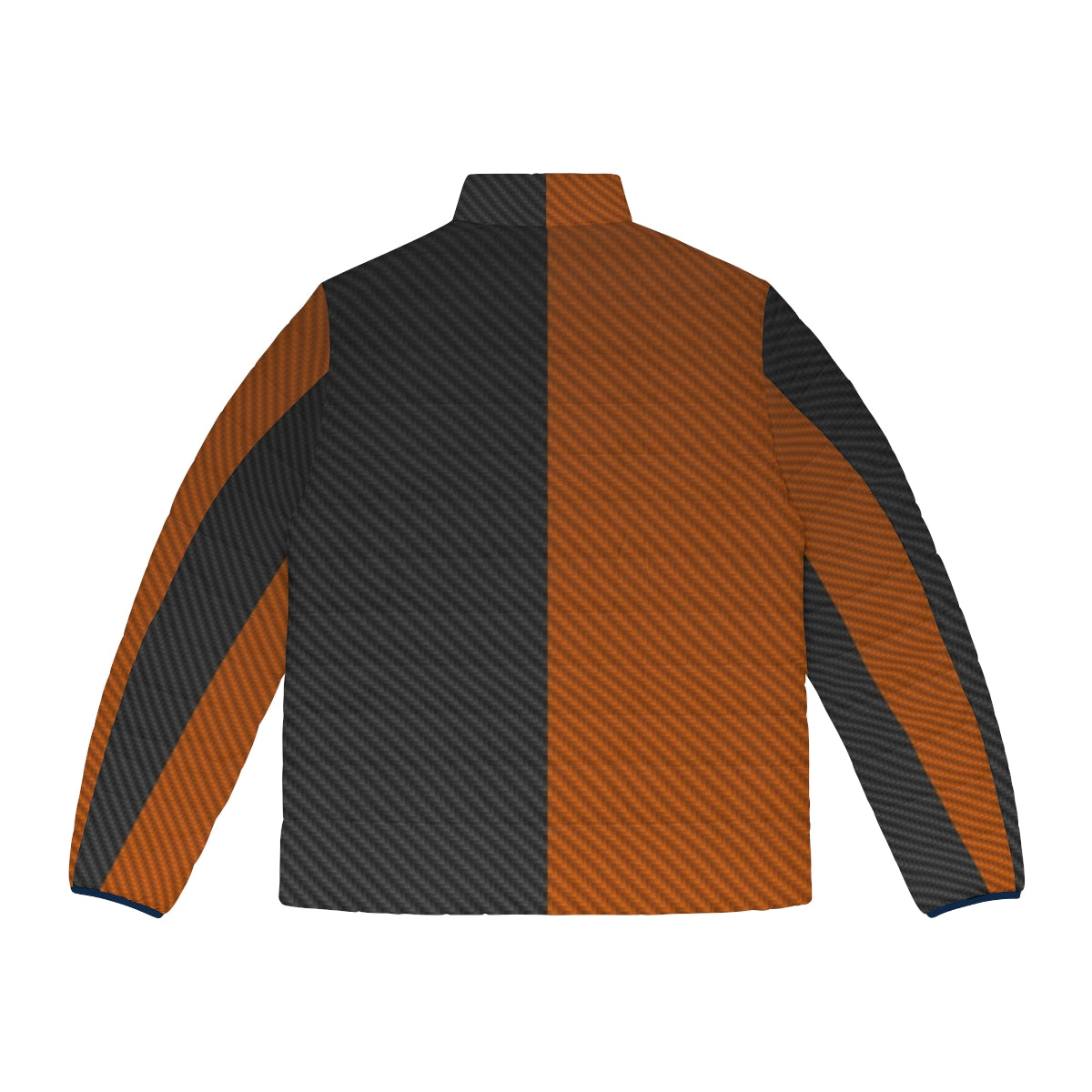 Deathstroke textured puffer jacket with minimalist superhero villain design - Back