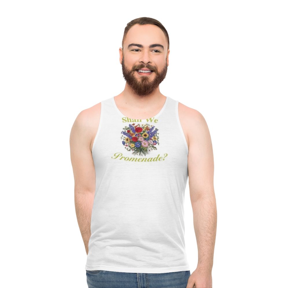 Bridgerton Netflix Shall We Promenade Unisex Floral Tank Top - men