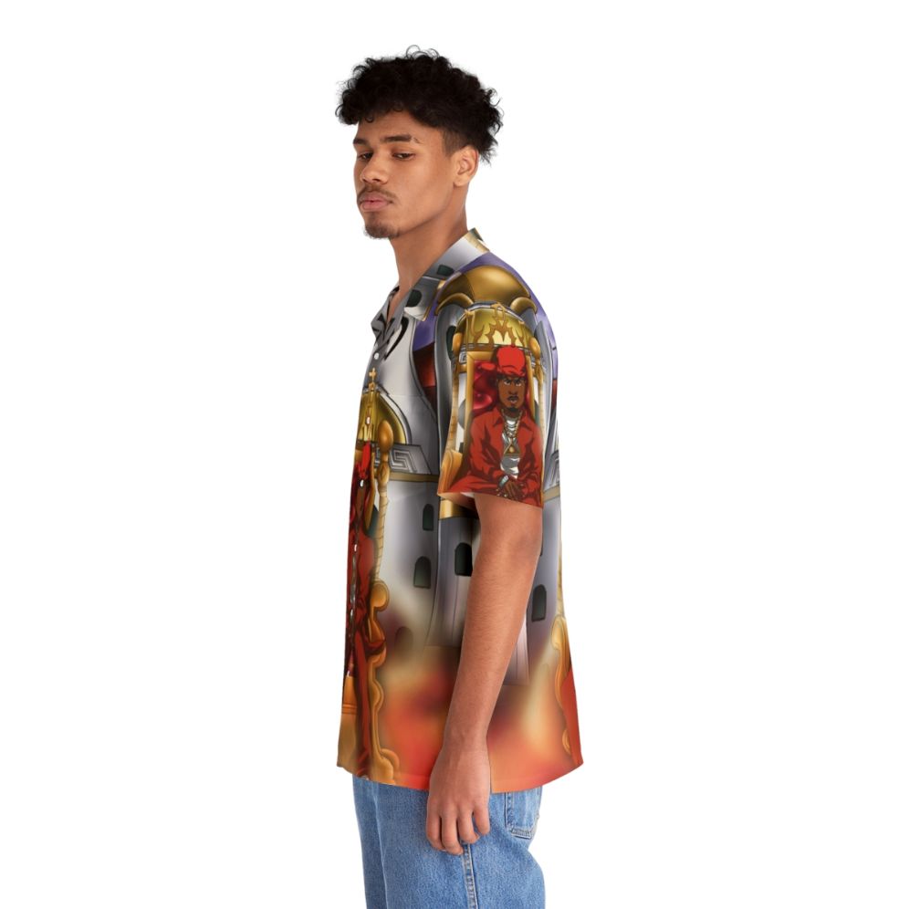 Vibrant abstract anime-inspired Hawaiian shirt - People Left