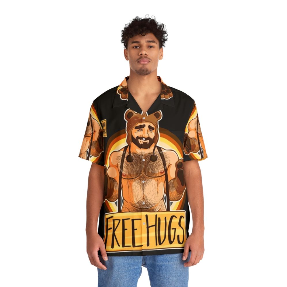 Bear Pride Hawaiian Shirt - People Front