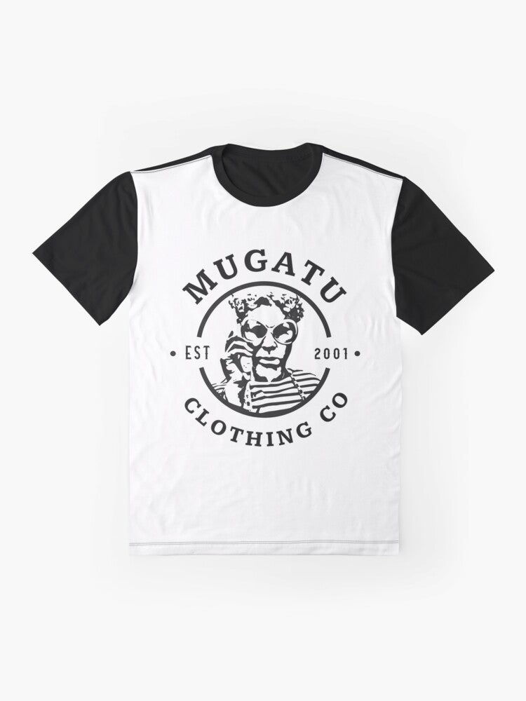 Zoolander Mugatu Graphic T-Shirt with Funny Derelicte Fashion Design - Flat lay