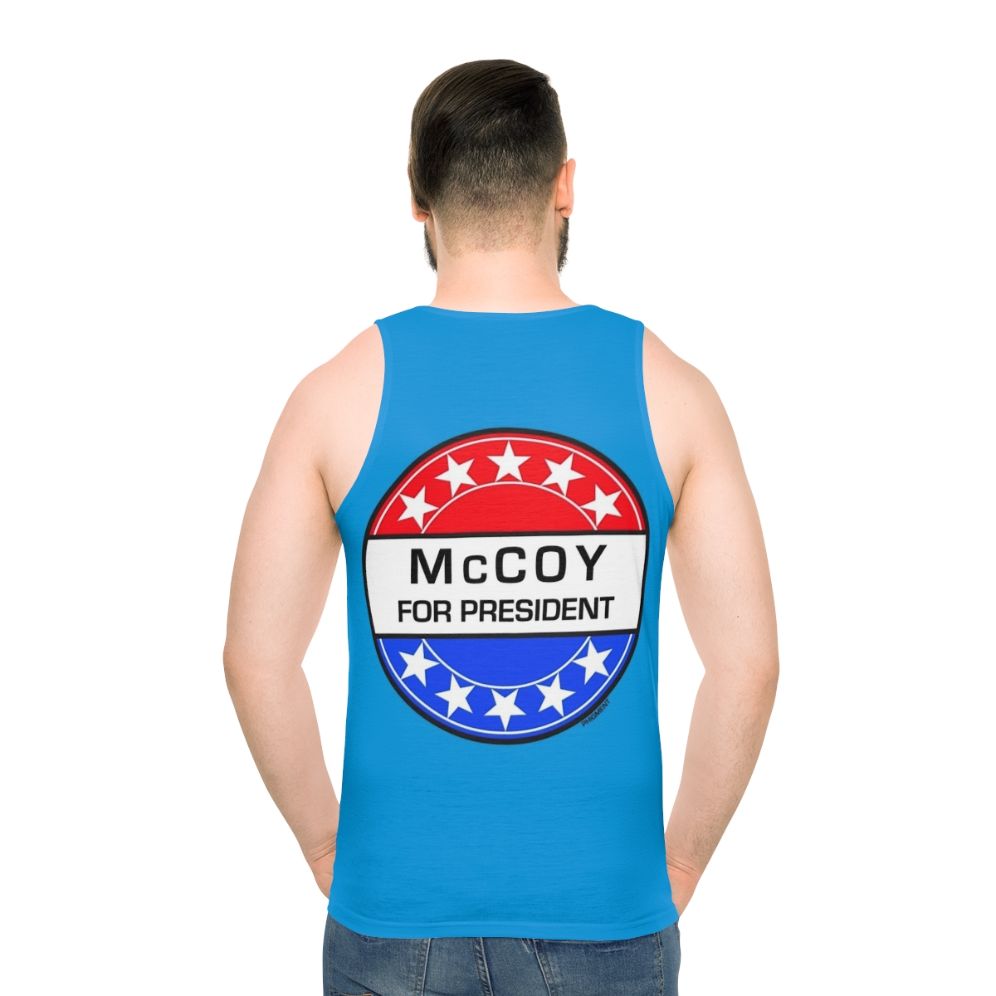 Mccoy for President Unisex Sci-Fi Tank Top - men back