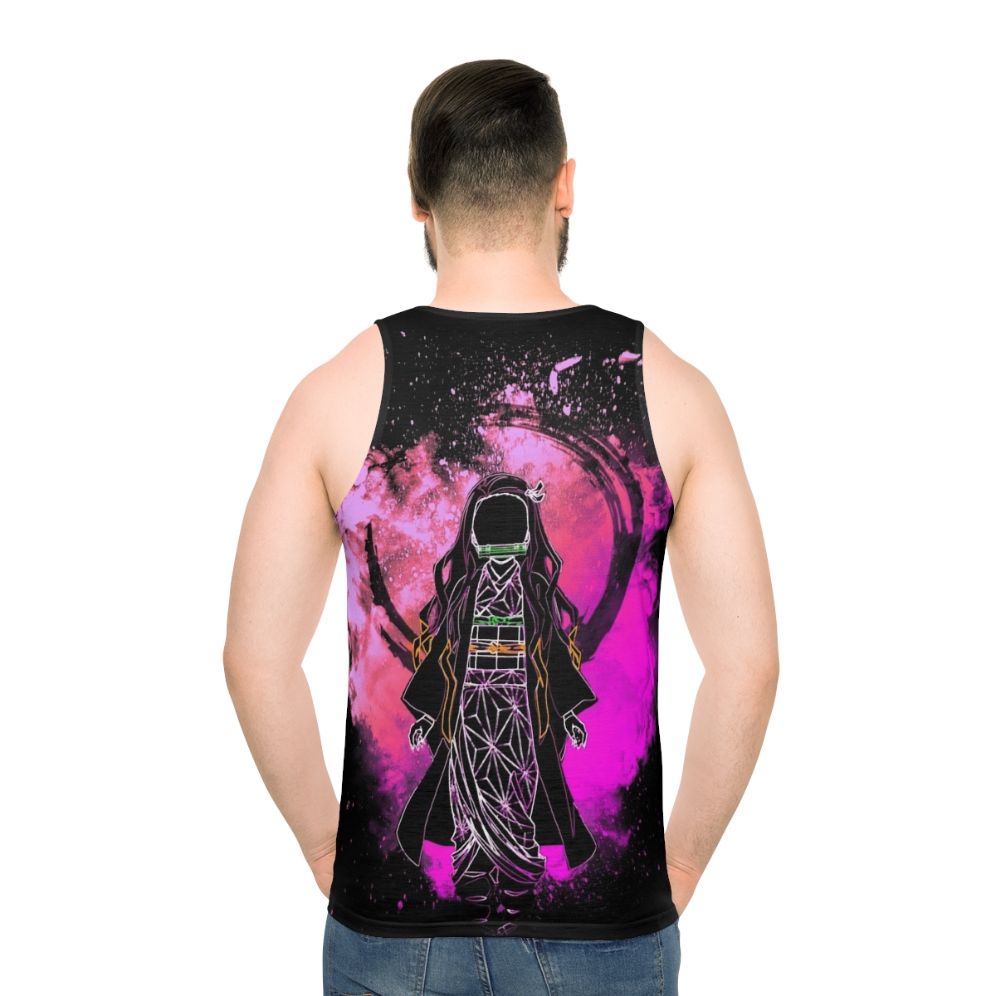 Anime Demon Slayer Unisex Tank Top Featuring Chosen Demon Design - men back