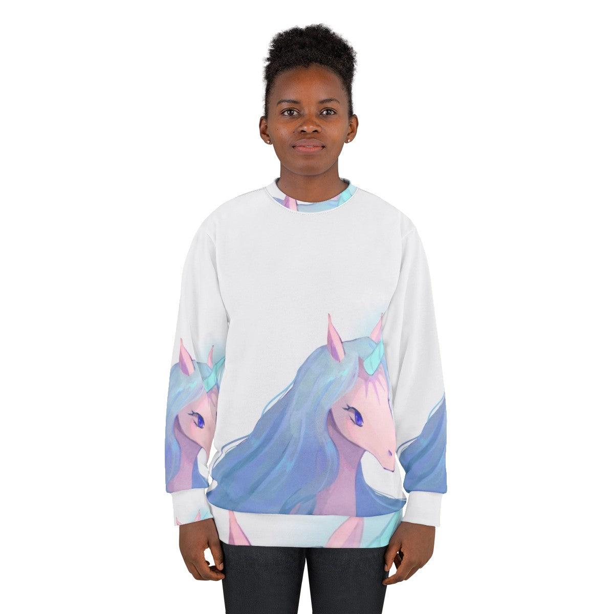 Illustration of The Last Unicorn on a sweatshirt - women