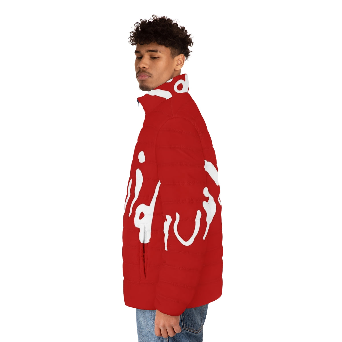 Squid Puffer Jacket with Music-Inspired Design - men side left