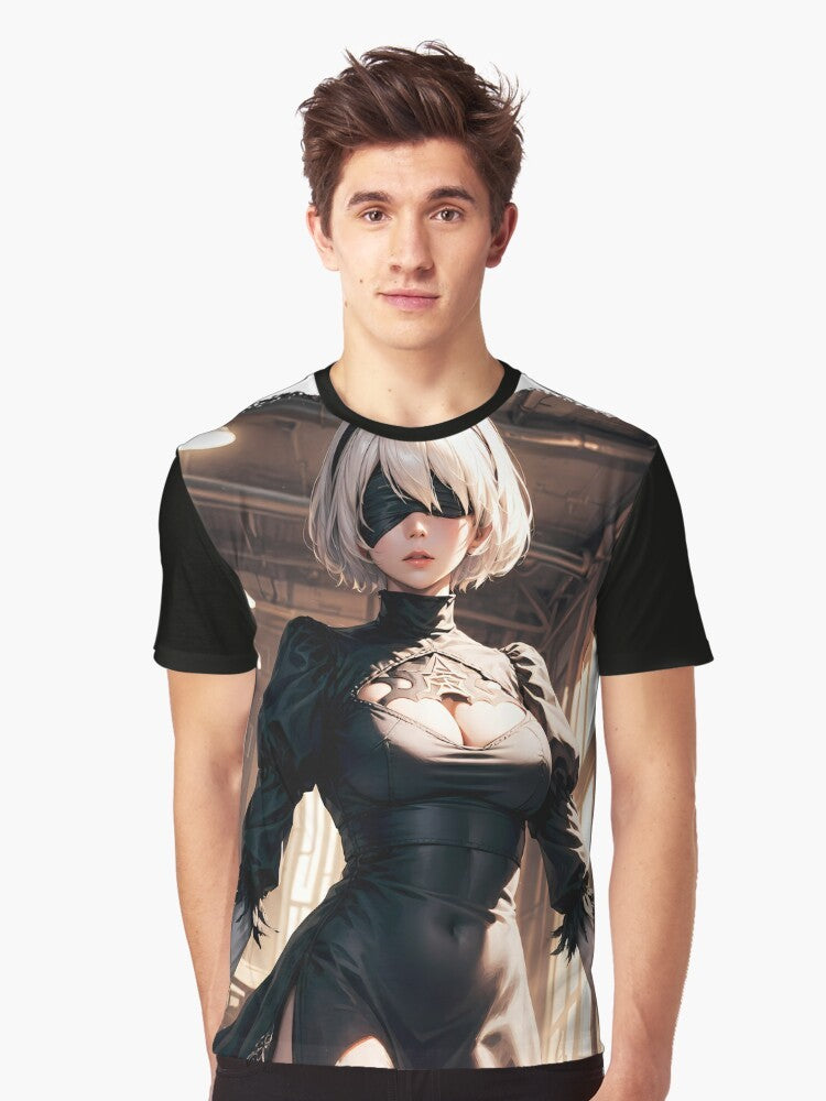 Nier Automata 2B YoRHa Graphic T-Shirt - Men