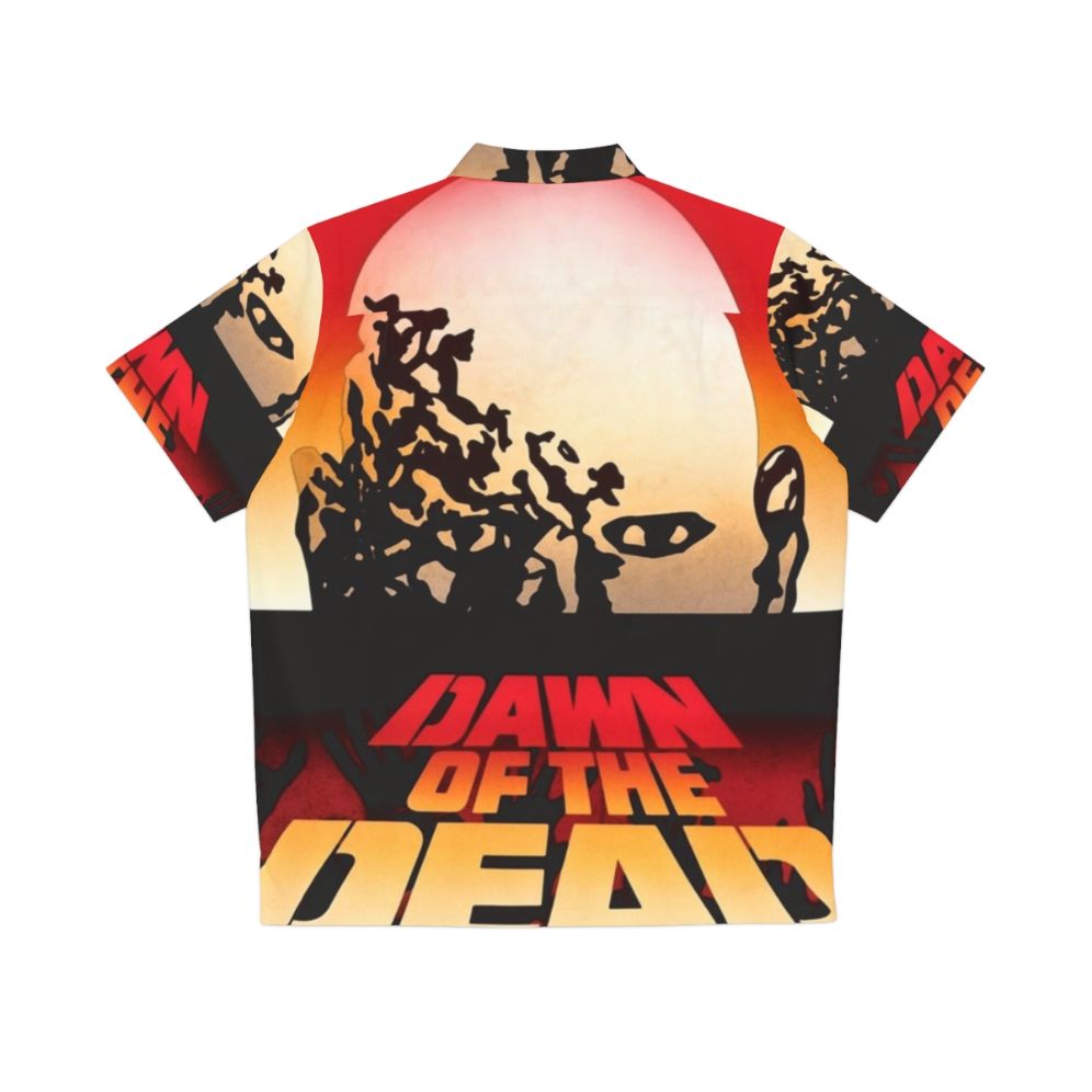 Dawn Of The Dead inspired hawaiian shirt with zombie and horror motif - Back