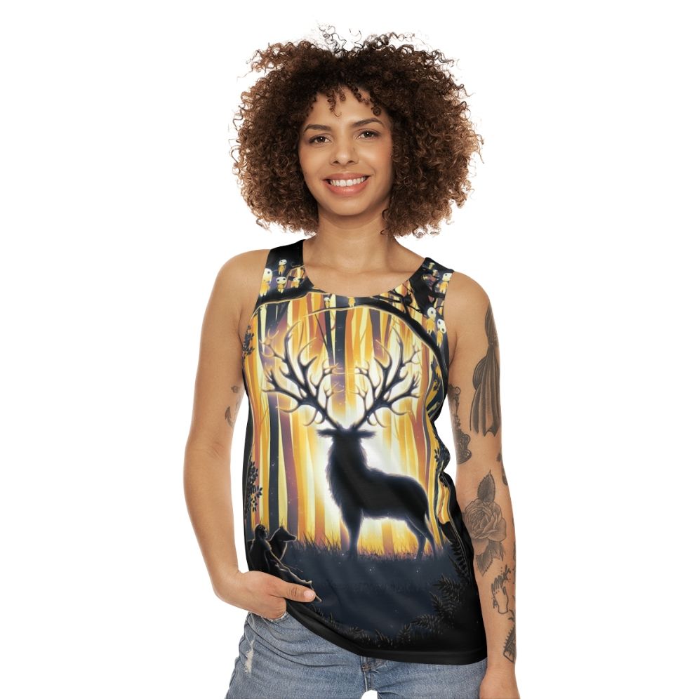 Deer God Master of the Forest Unisex Tank Top - women