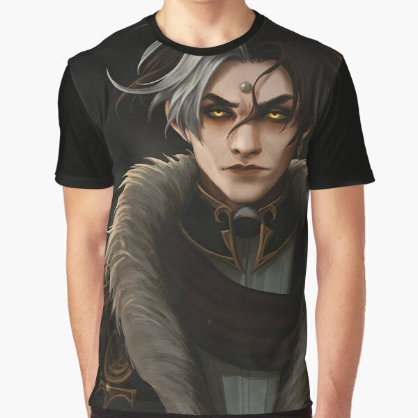 FFXIV Shadowbringers Emperor Graphic T-Shirt featuring Emet-Selch, the Ascian antagonist from the Final Fantasy XIV: Shadowbringers expansion