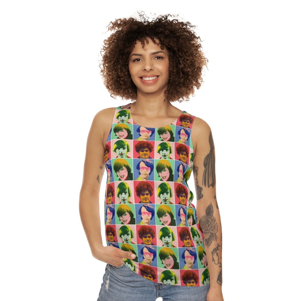 Warhol Monkees Checkered Unisex Tank Top - women