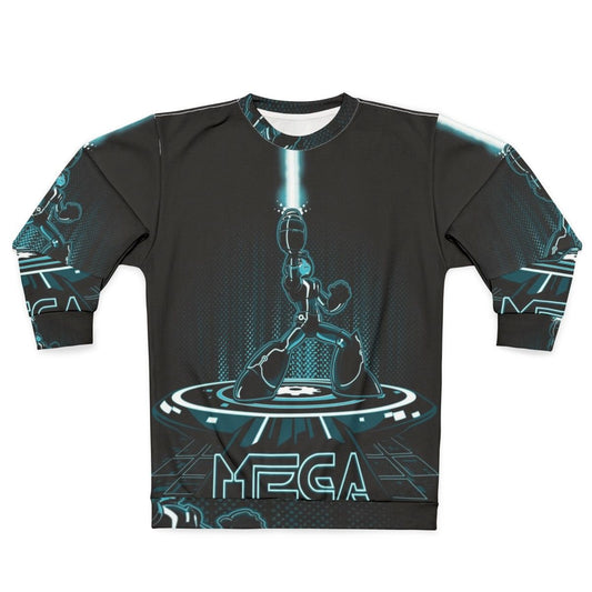 Mega Sweatshirt featuring Mega Man and Tron inspired design