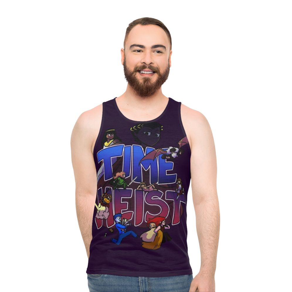 Time Heist Unisex Tank Top featuring historical figures - men