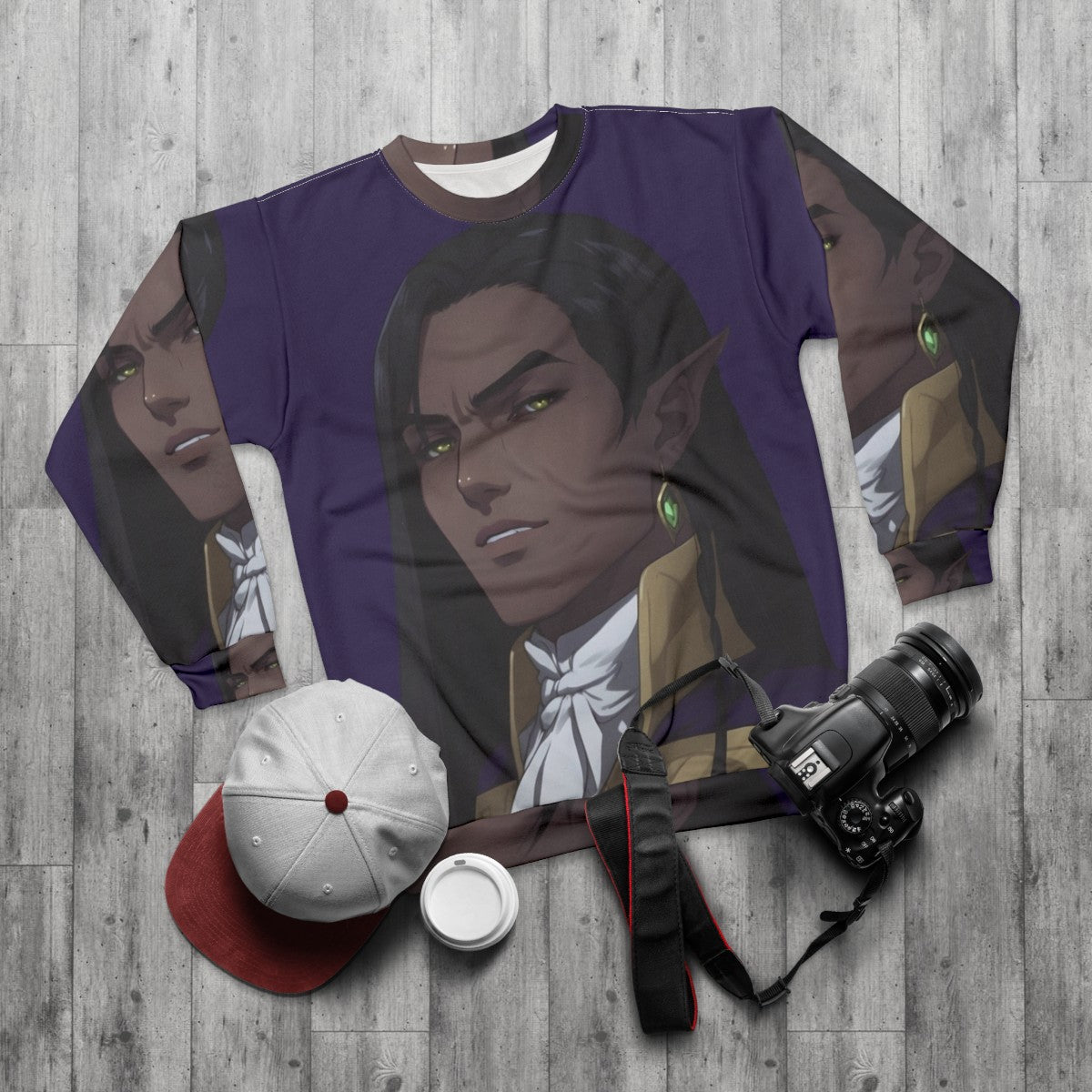 Castlevania Nocturne Gaming Sweatshirt - flat lay