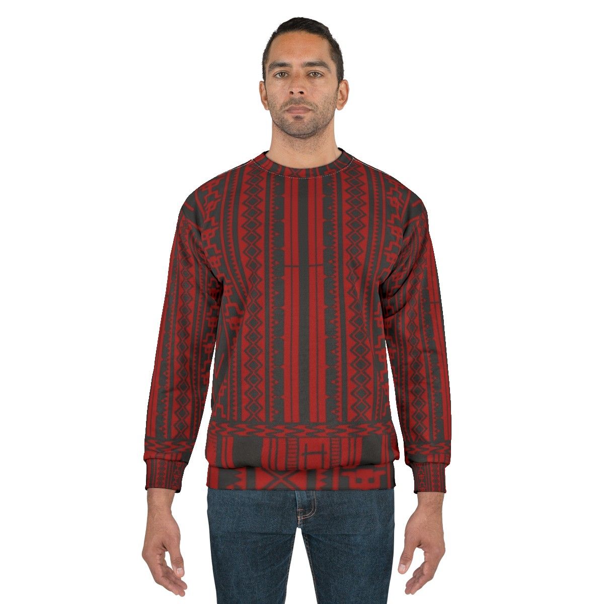 Ifugao Weave Sweatshirt with Tribal Patterns - men