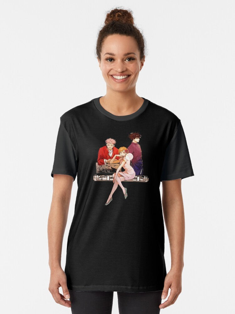 Nobara Kugisaki from the anime Jujutsu Kaisen on a graphic t-shirt design - Women