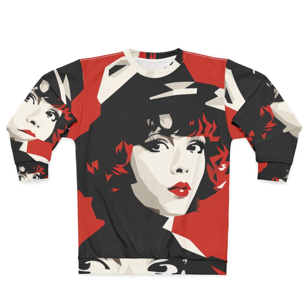 Clara Bow Red Minimalism Sweatshirt